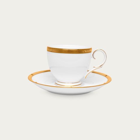  Chén trà (tách trà) nhỏ dung tích 105ml kèm đĩa lót sứ xương | Noritake Rochelle Gold 4796L - T50792A 