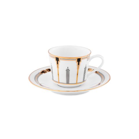  Chén trà (tách trà) nhỏ dung tích 100ml kèm đĩa lót sứ trắng | Noritake Empire Gold 1786L - T91992 