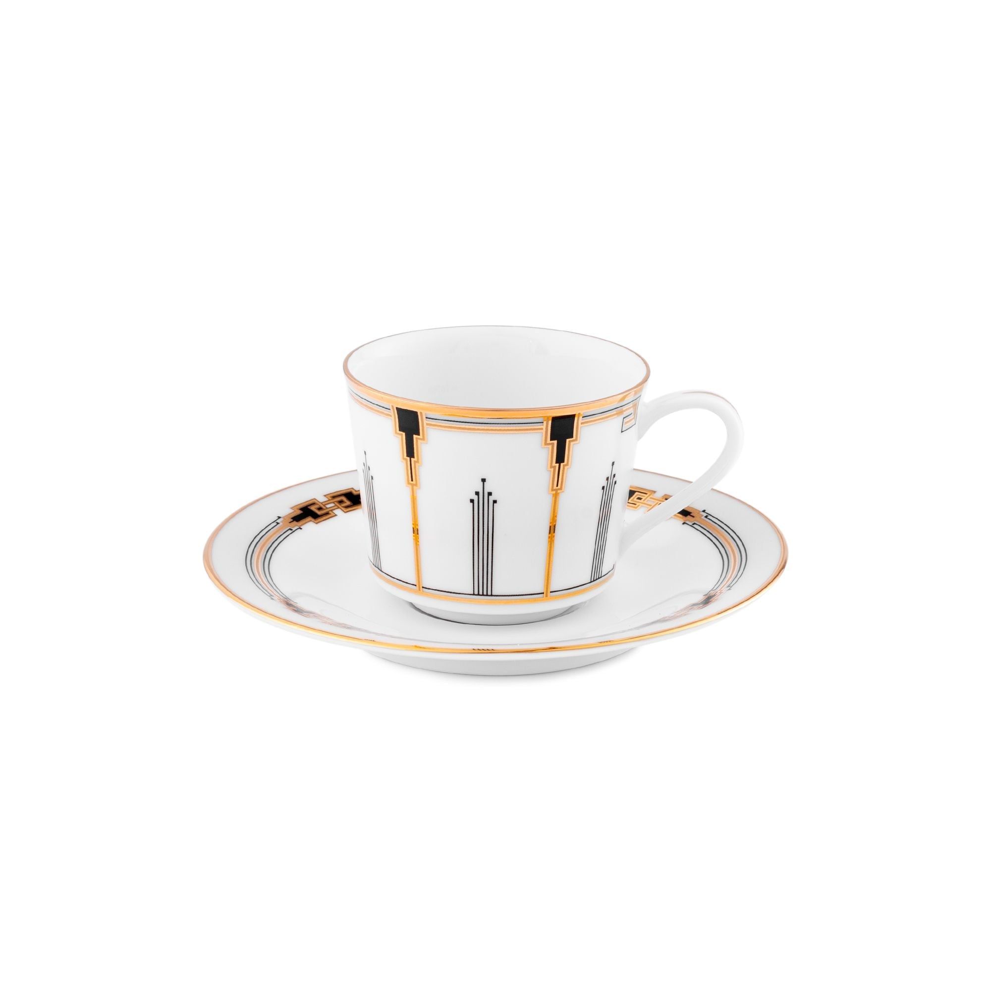 Chén trà (tách trà) nhỏ dung tích 100ml kèm đĩa lót sứ trắng | Noritake Empire Gold 1786L - T91992