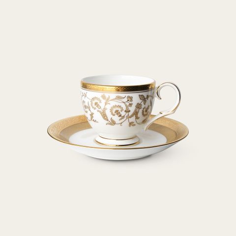  Chén trà (tách trà) nhỏ dung tích 105ml kèm đĩa lót sứ xương | Noritake Summit Gold 4912L - T50792A 