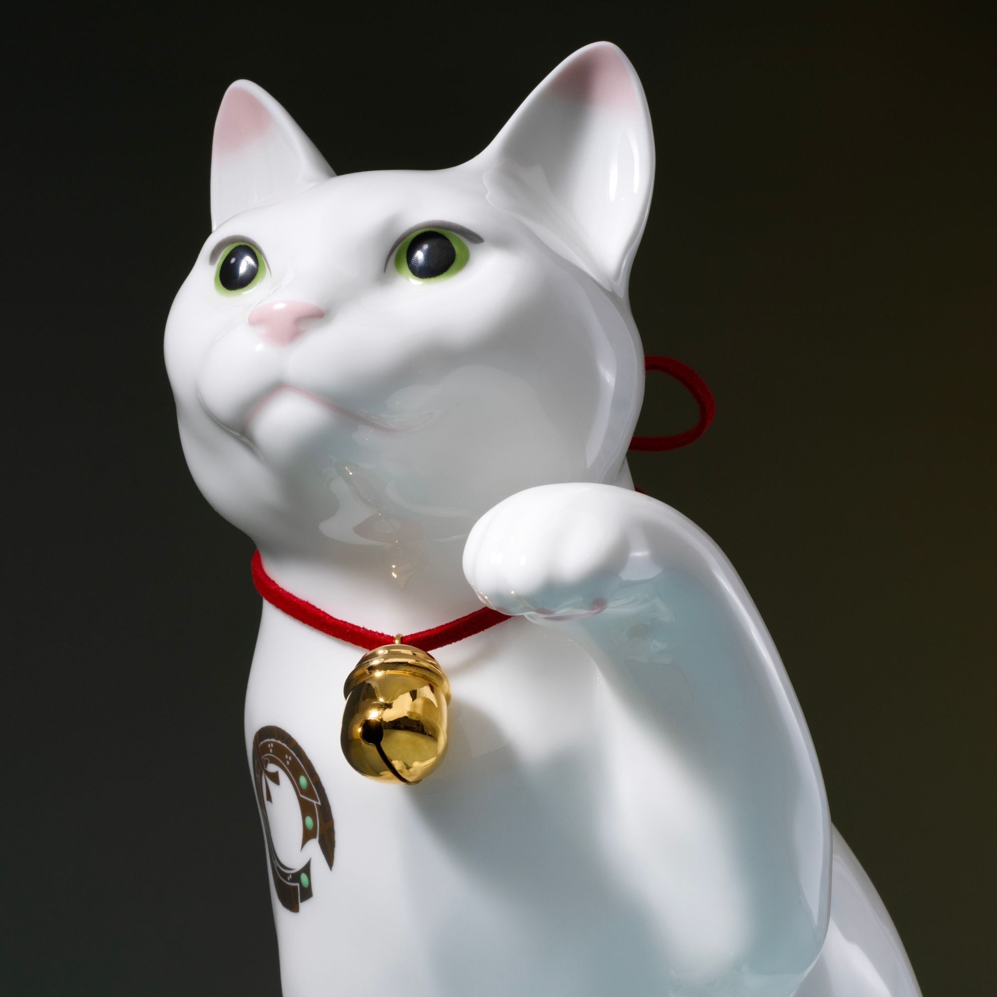 Tượng sứ mèo may mắn cao 26,5cm sứ xương cao cấp Nhật Bản | Noritake Fortune Cat AC405 - T54550B