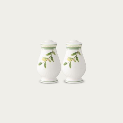  Bộ lọ đựng tiêu (2 lỗ) và muối (4 lỗ) cao 9,3cm sứ xương | Noritake Sorrento Breeze 4990L - 972710 