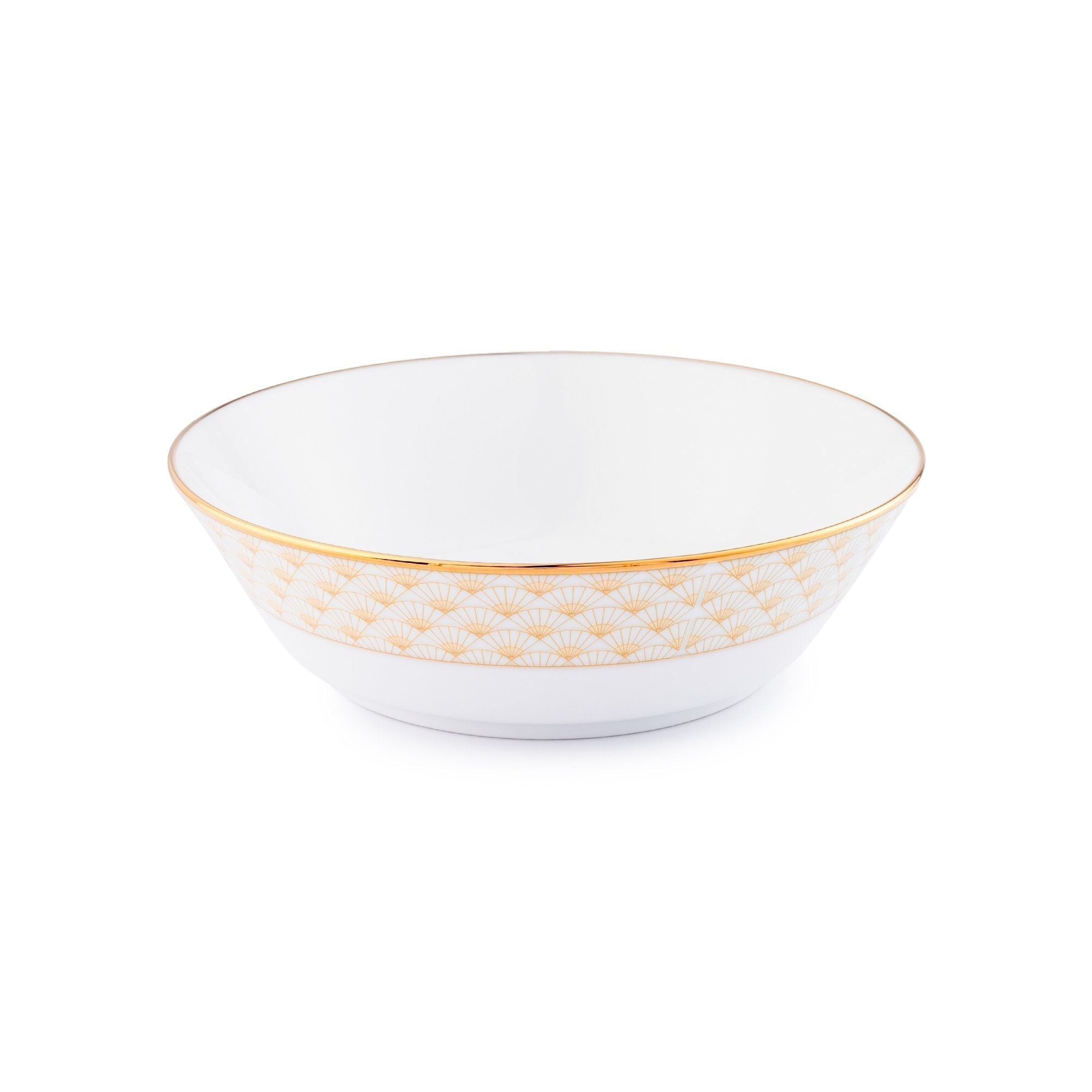 Bát (tô) đa năng 17,5cm dung tích 640ml đựng soup, đồ chiên xào | Noritake Trocadero Gold 1787L - 91097