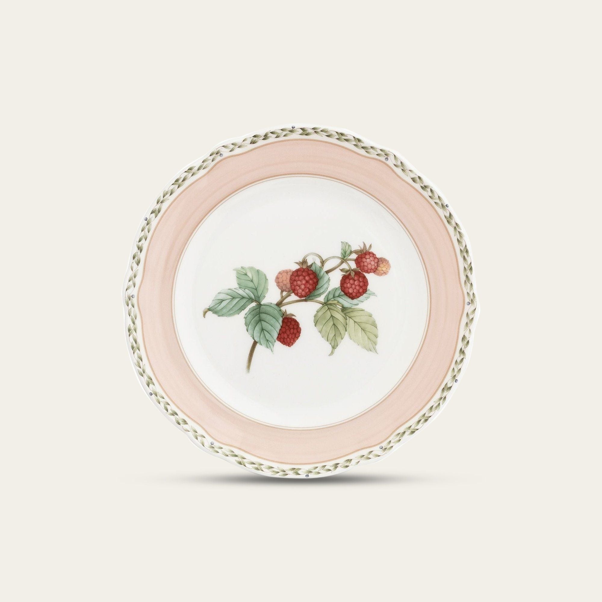Đĩa tròn cỡ vừa màu hồng đường kính 18,9cm sứ xương | Noritake Orchard Garden 4911-2L - 97815