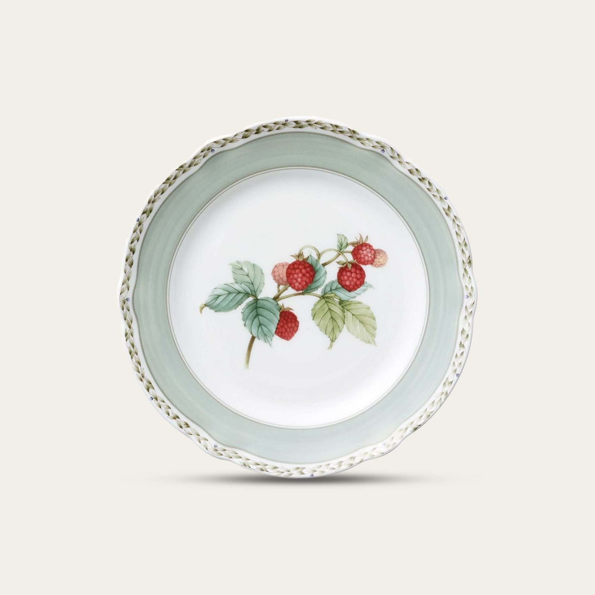 Đĩa tròn cỡ vừa màu xanh đường kính 18,9cm sứ xương | Noritake Orchard Garden 4911-1L - 97815