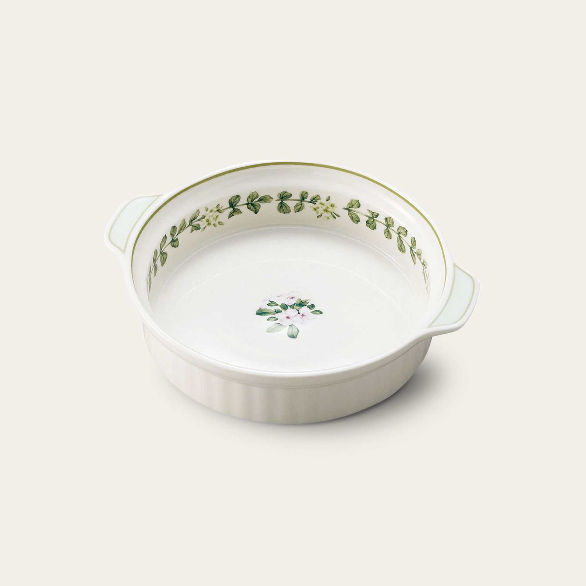 Khay nướng bánh tròn ngang 18,8cm, đường kính 16cm sứ xương | Noritake English Herbs 9352L - 95349