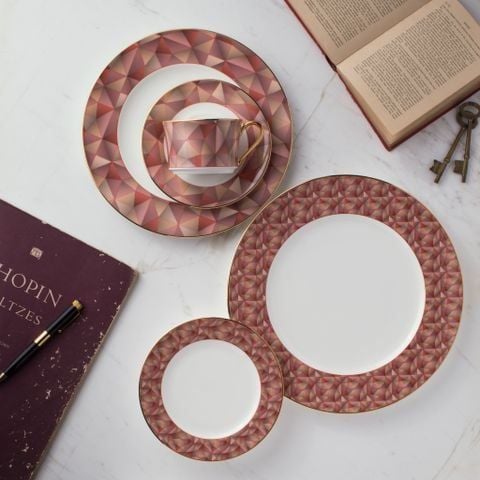 Đĩa tròn cỡ lớn đường kính 28,1cm sứ xương | Noritake Splendid Umber 4970L - 97320