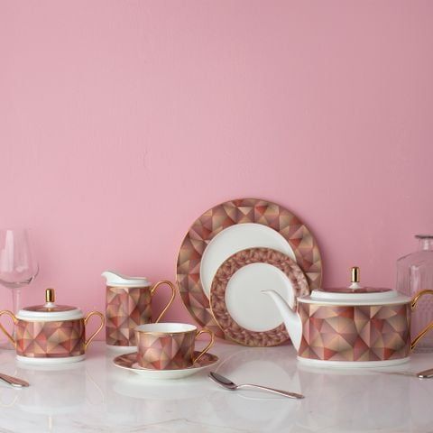  Ấm trà (bình trà) loại quai tròn dung tích 1.250ml sứ xương | Noritake Splendid Umber 4970L - 93663 