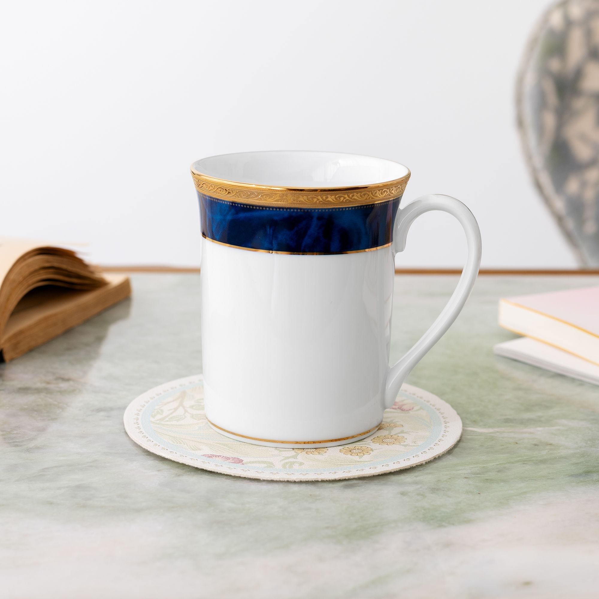 Cốc (ly) uống nước, cà phê dung tích 310ml sứ trắng | Noritake Majestic Collection M-165L - T91332K