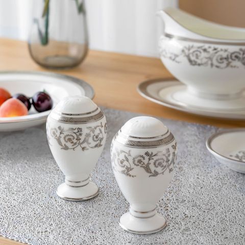  Bộ đĩa ăn kiểu Âu 22 món (cho 6 người) sứ xương | Noritake Summit Platinum 4919L - D024AN 