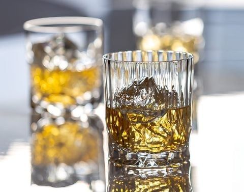 Ly pha lê rock glass Nhật Bản Hakuro dung tích 370ml | Kagami Crystal T429 - 2994