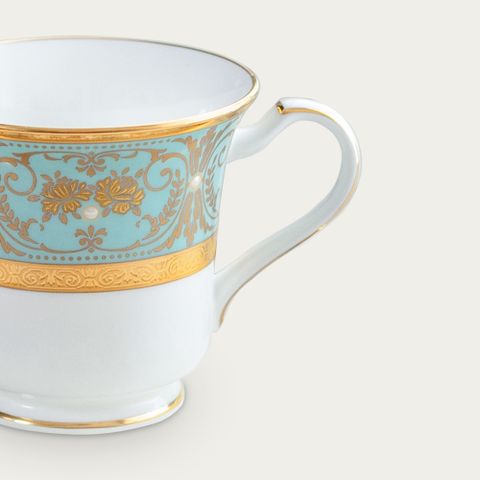  Chén trà (tách trà) dung tích 220ml sứ xương Nhật Bản | Noritake Georgian Turquoise 4857J - 59589C 
