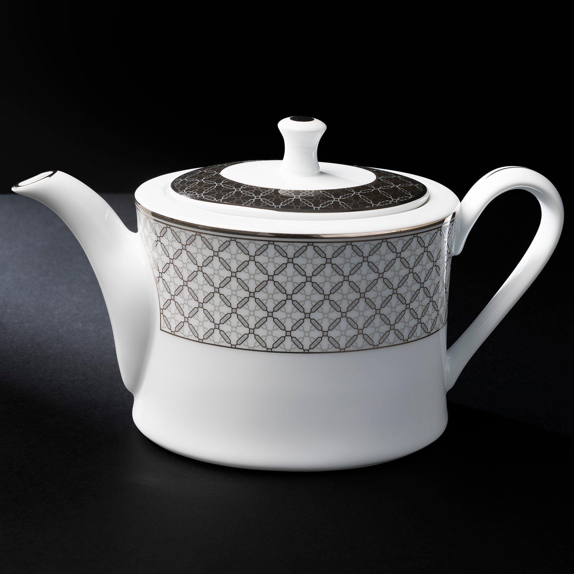 Bộ ấm chén uống trà nhỏ (ấm 630ml, chén 90ml) 13 món sứ trắng | Noritake City Table 1788L - T014S