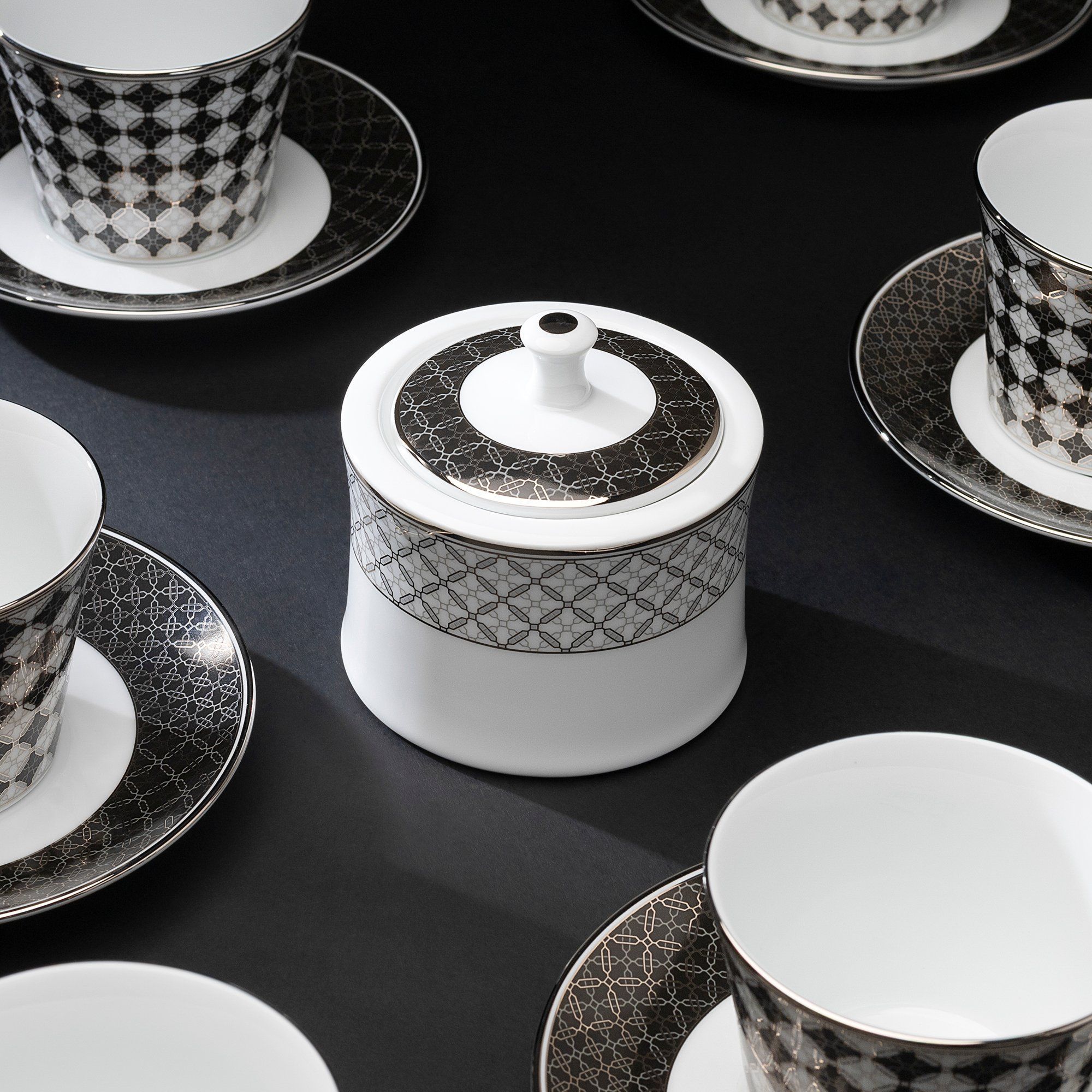 Bình (hũ) đường có nắp đậy dung tích 375ml sứ trắng | Noritake City Table 1788L - 91125