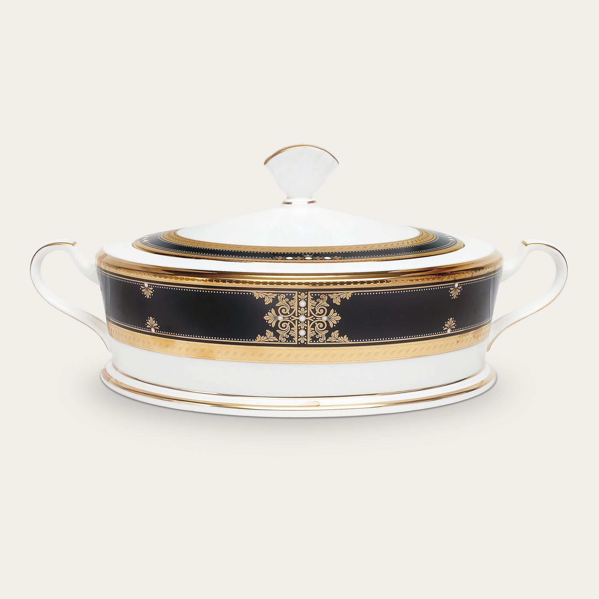 Âu cơm (thố cơm) có nắp dung tích 1.980ml sứ xương Nhật Bản | Noritake Evening Majesty 4818J - 59529