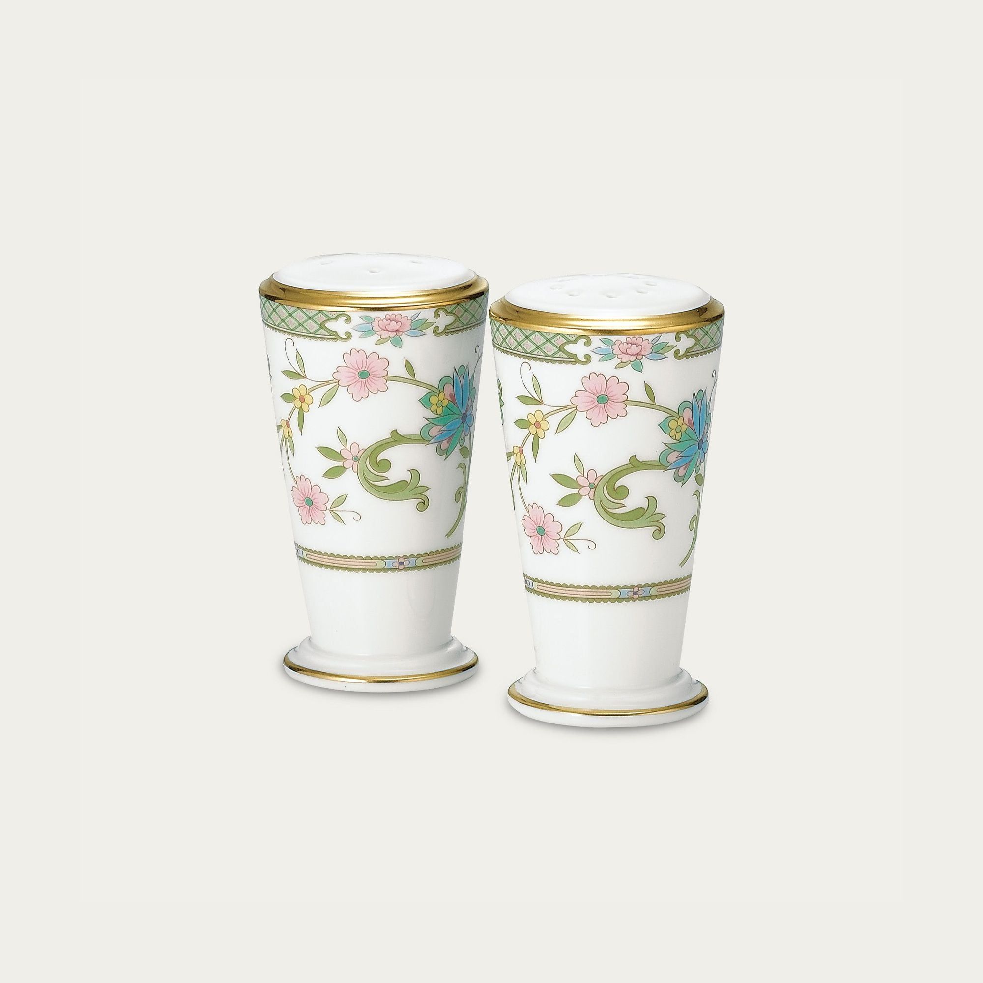 Bộ lọ đựng tiêu (4 lỗ) và muối (8 lỗ) cao 9cm sứ xương Nhật Bản | Noritake Yoshino 9983J - 595710