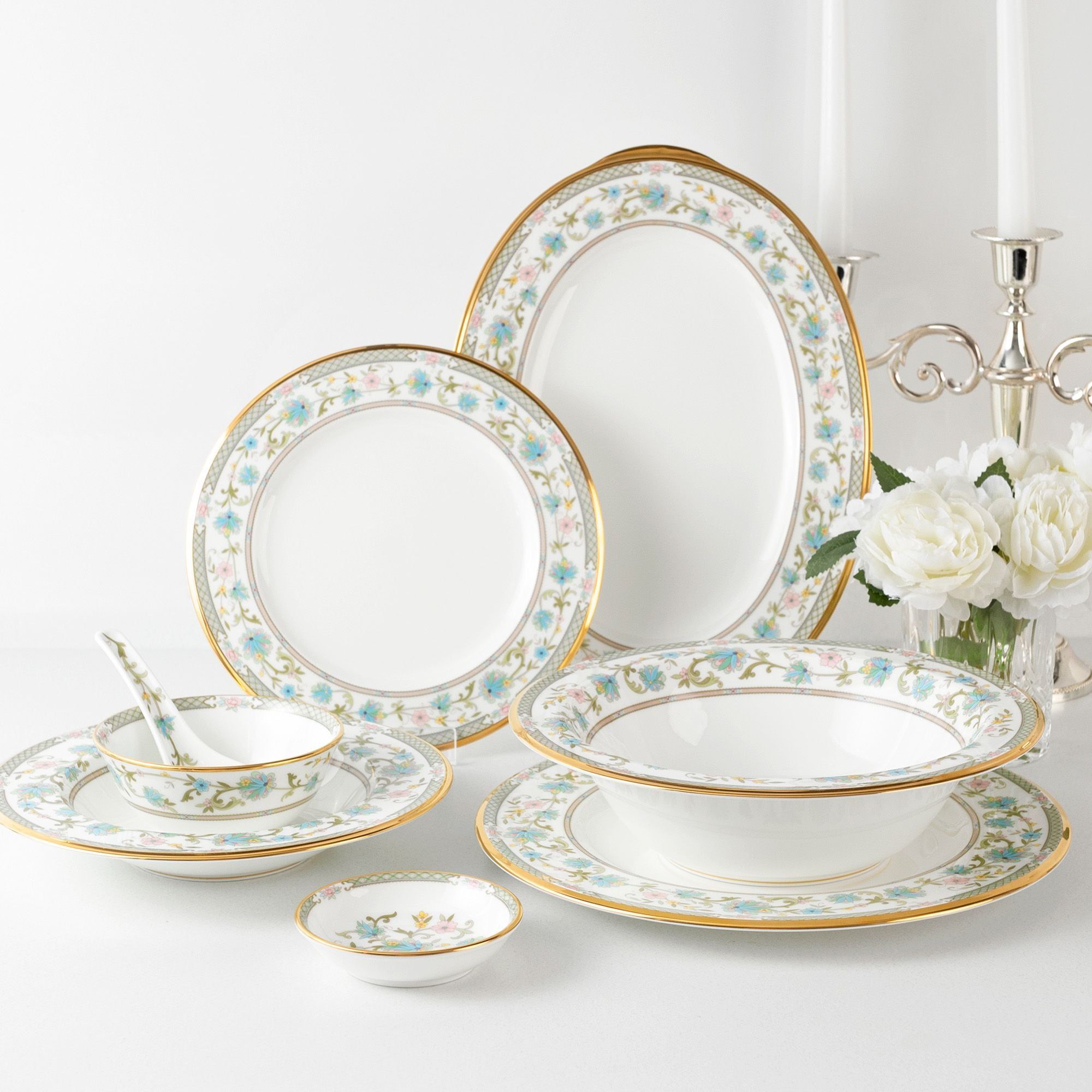 Đĩa Oval cỡ nhỏ (SM) dài 32cm sứ xương Nhật Bản | Noritake Yoshino 9983J - 59545