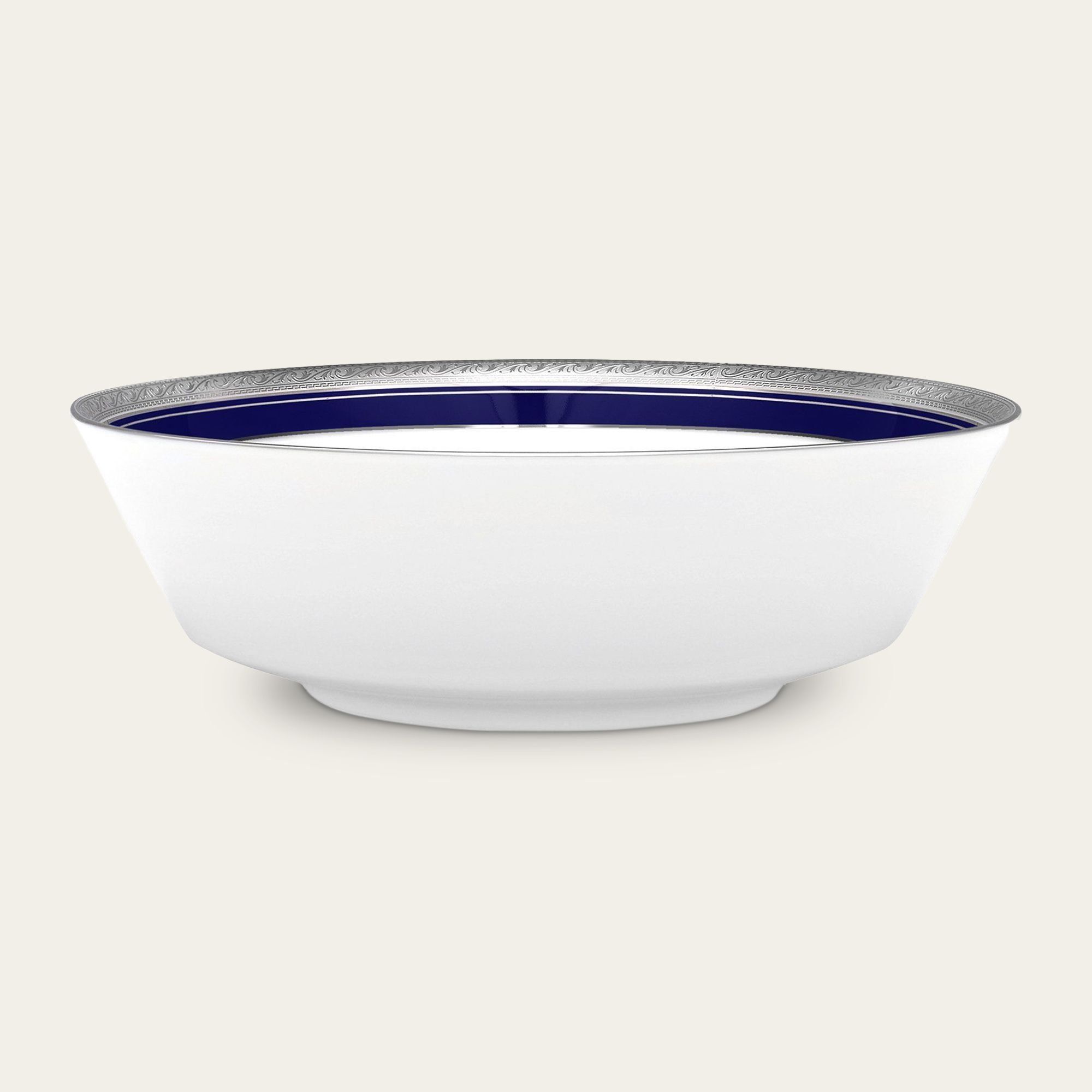 Bát canh (tô canh) tròn 22,7cm dung tích 1.600ml sứ trắng | Noritake Crestwood Cobalt Platinum 4170L - 91908