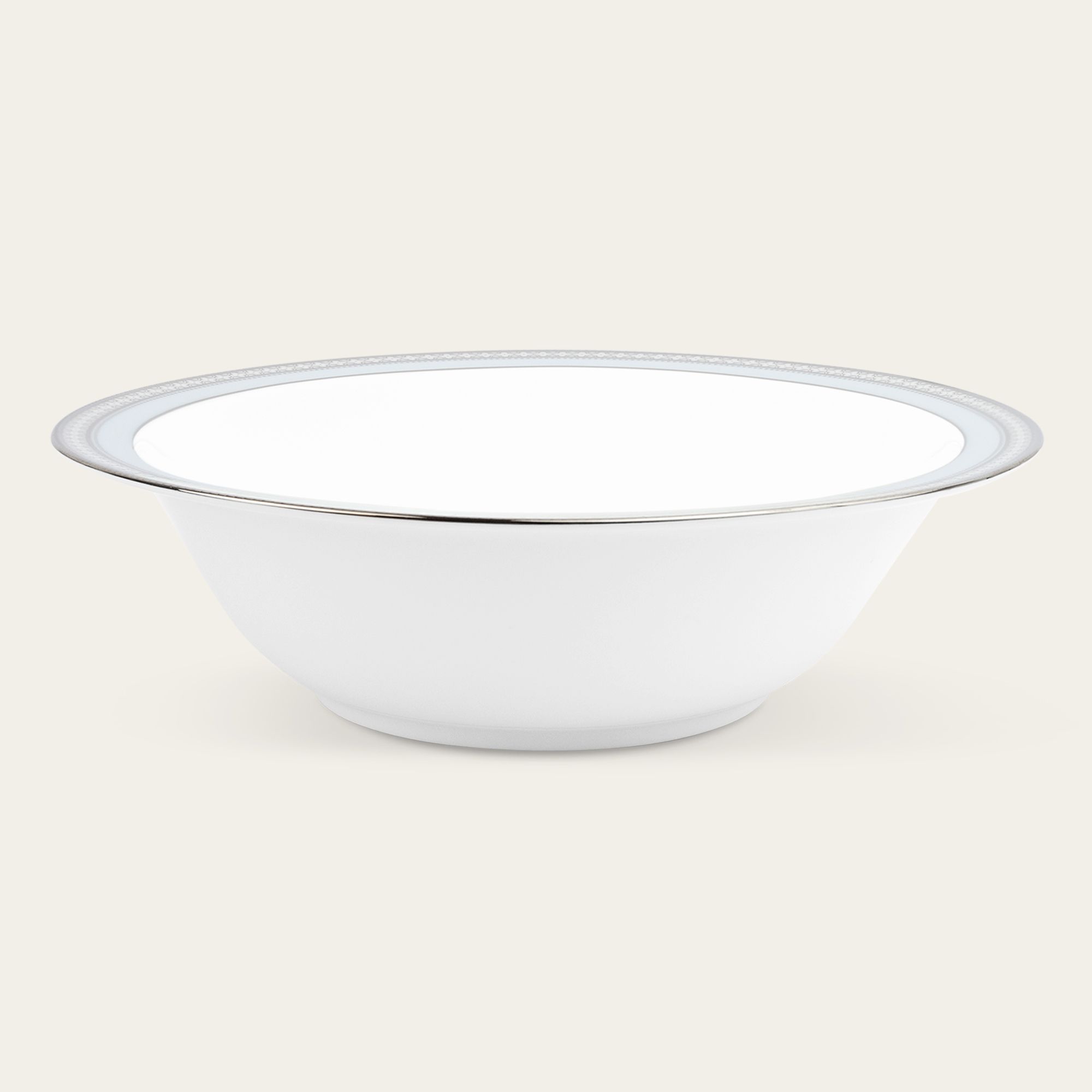Bát canh (tô canh) tròn 24,4cm dung tích 1.120ml sứ xương | Noritake Trefolio Platinum 4957L - 97208