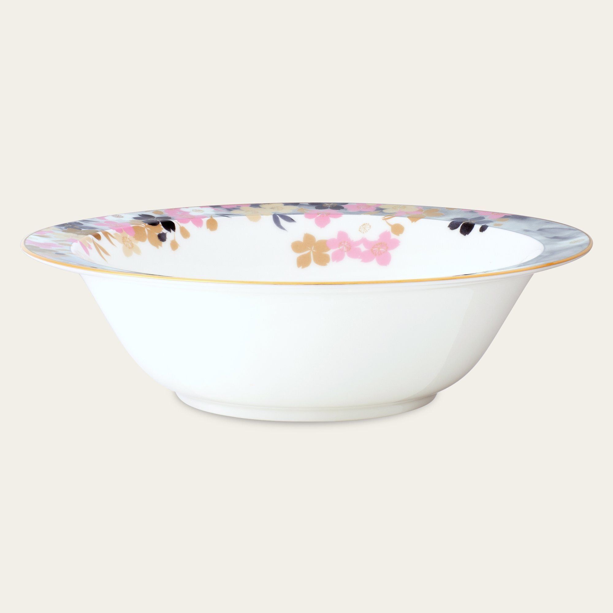 Bát canh (tô canh) tròn 24,4cm dung tích 1.120ml sứ xương | Noritake Moonlit Blossoms 4969L - 97208