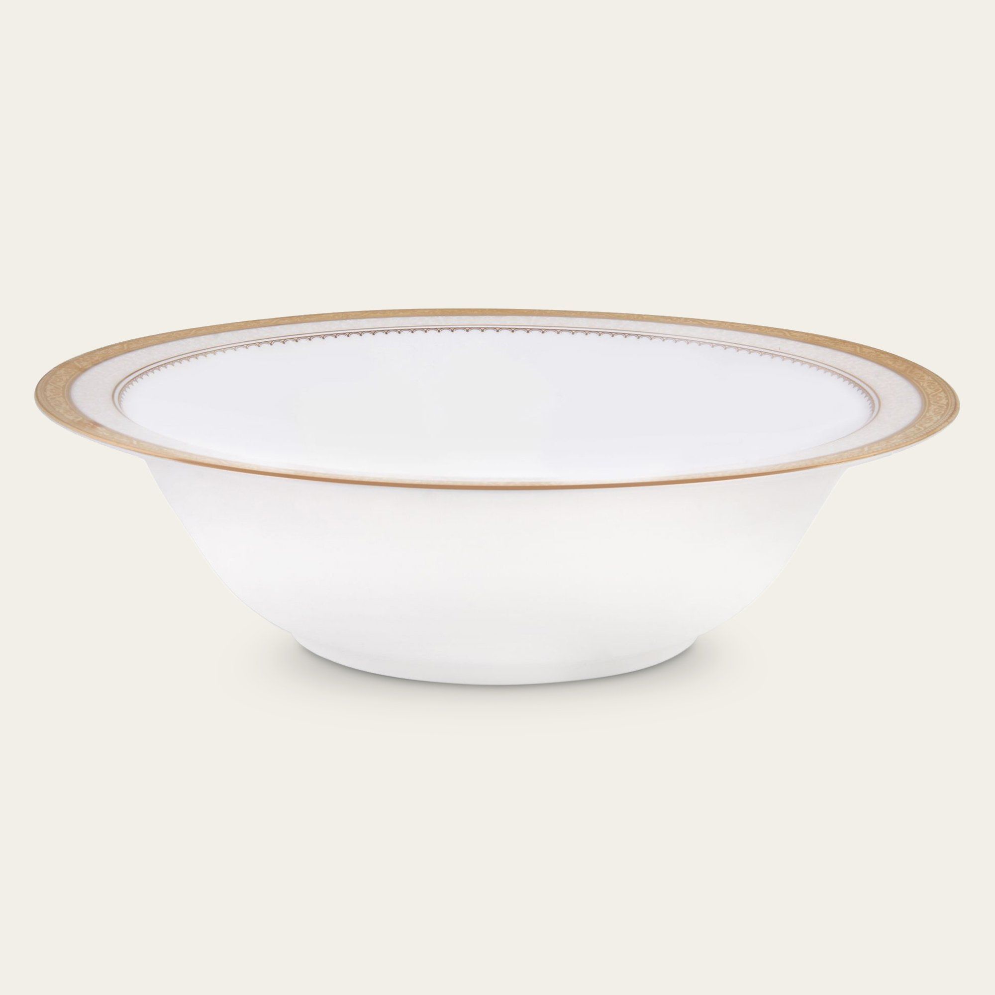 Bát canh (tô canh) tròn 24,4cm dung tích 1.120ml sứ xương | Noritake Odessa Gold 4874L - 97208