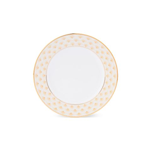  Đĩa tròn cỡ nhỏ đường kính 16,3cm lót bát (chén) cơm sứ trắng | Noritake Trocadero Gold 1787L - 91012 
