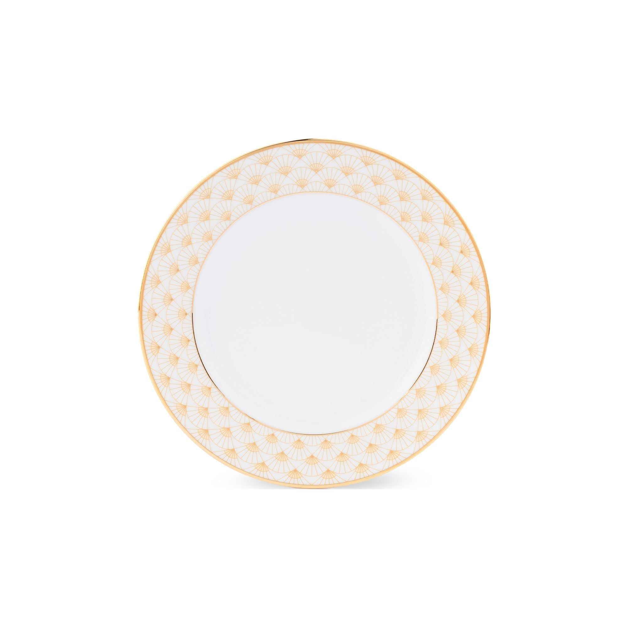 Đĩa tròn cỡ nhỏ đường kính 16,3cm lót bát (chén) cơm sứ trắng | Noritake Trocadero Gold 1787L - 91012