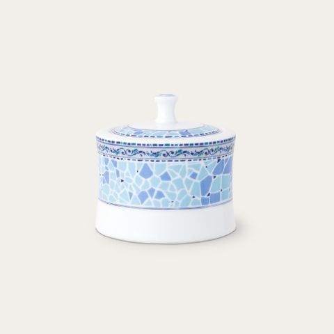  Bình (hũ) đường có nắp đậy dung tích 375ml sứ trắng | Noritake Aegean Dreams 1740L - 91125 
