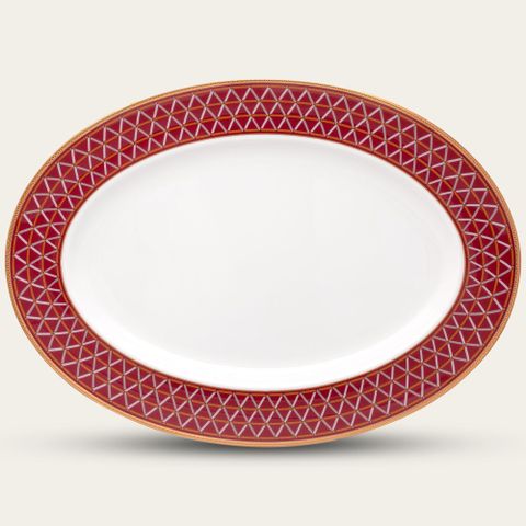  Đĩa Oval cỡ lớn dài 41,8cm sứ xương | Noritake Crochet 4966L - 97243 