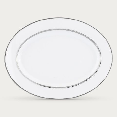  Đĩa Oval cỡ vừa (MD) dài 34,5cm sứ trắng | Noritake Galaxy L554L - 91344 