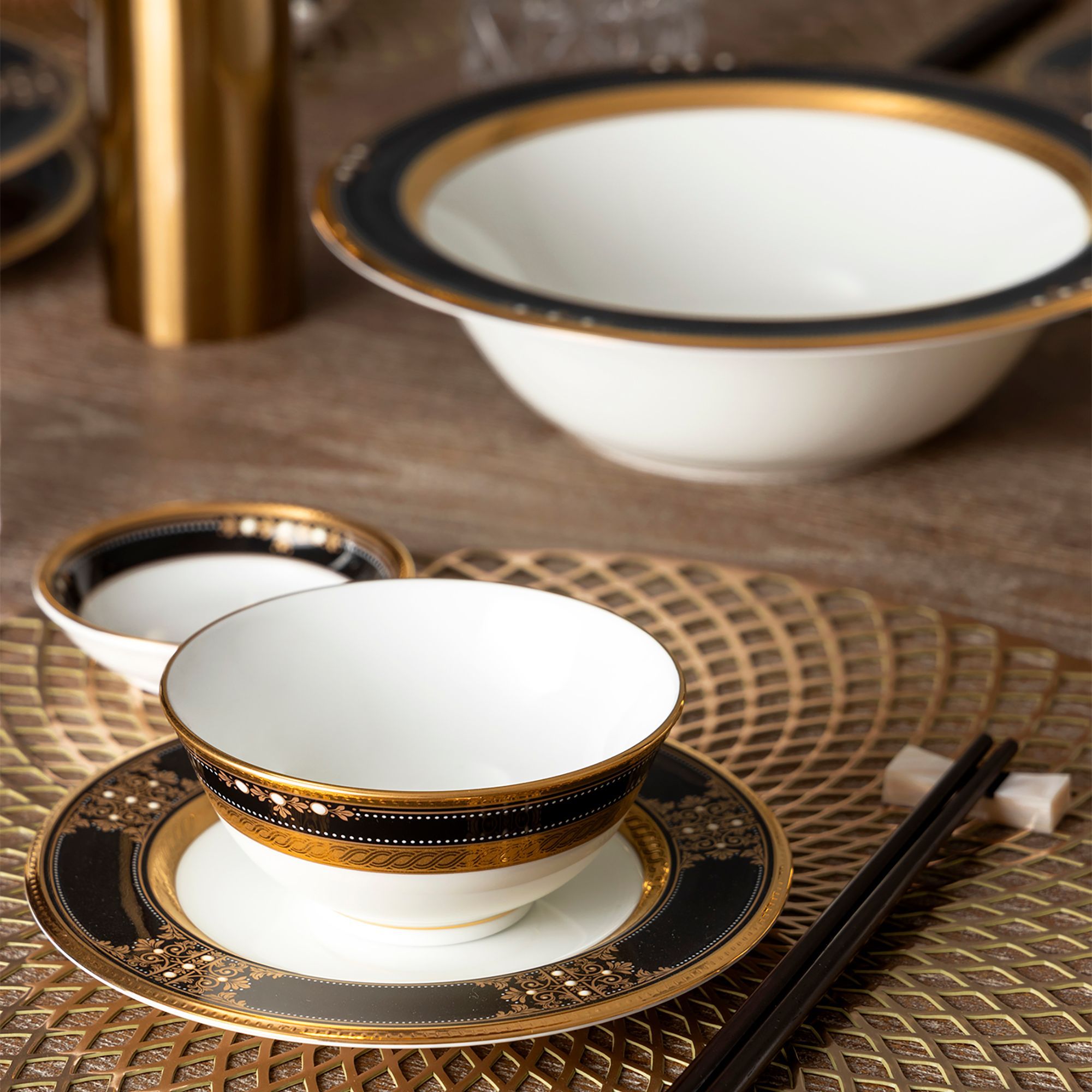 Bát cơm (chén cơm) 11,5cm dung tích 280ml sứ xương Nhật Bản | Noritake Evening Majesty 4818J - 50182