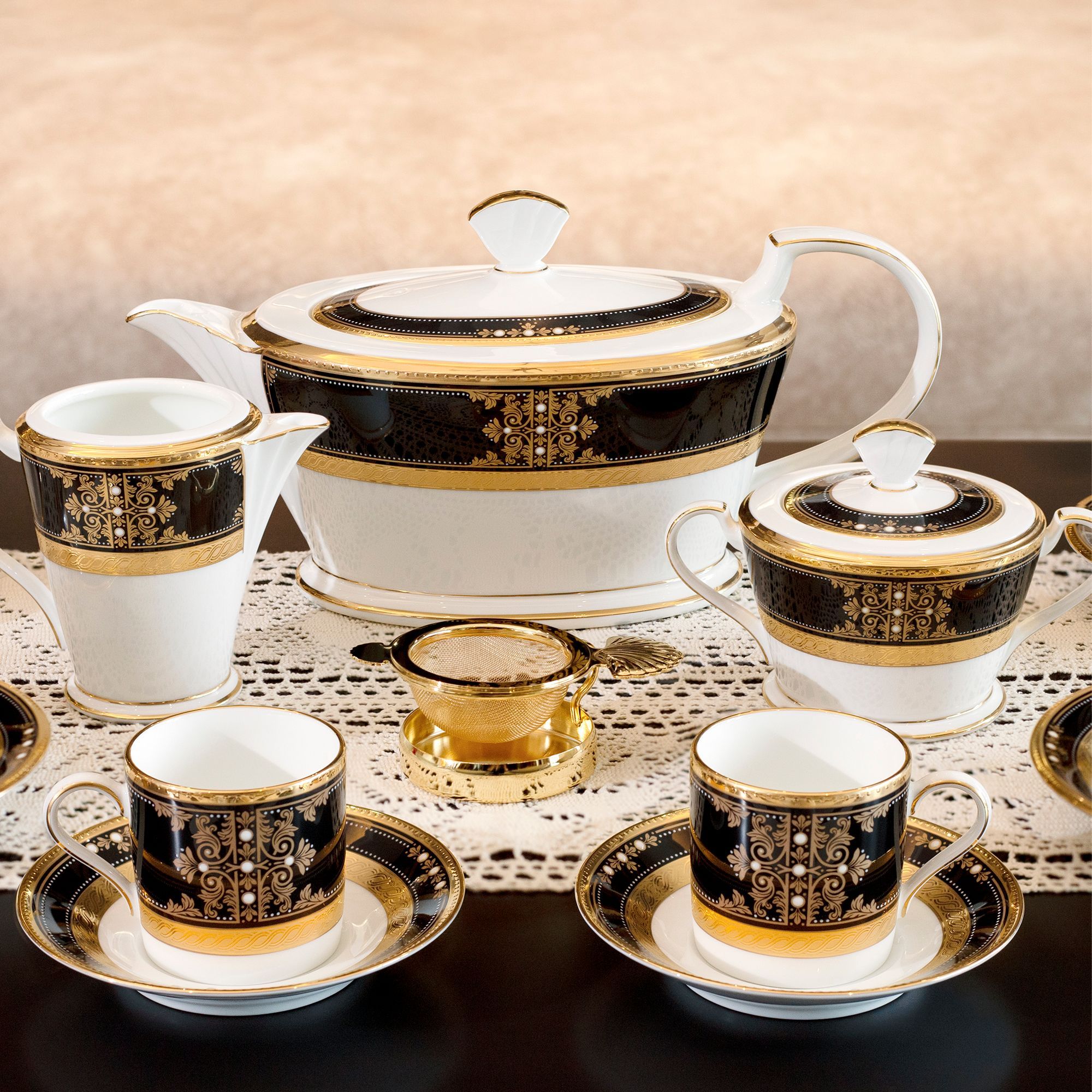 Ấm trà (bình trà) dung tích 1.440ml sứ xương Nhật Bản | Noritake Evening Majesty 4818J - 59523