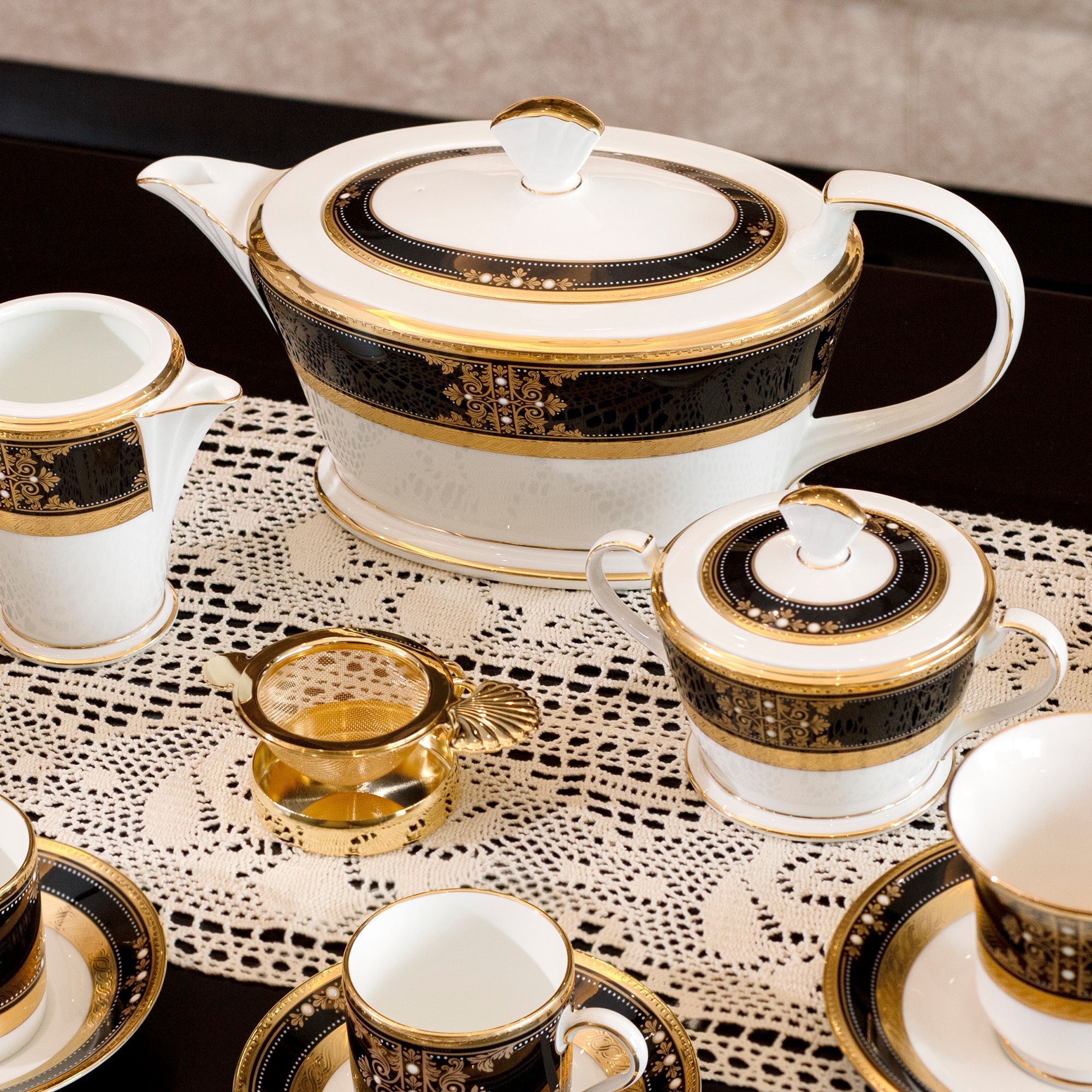 Ấm trà (bình trà) dung tích 1.440ml sứ xương Nhật Bản | Noritake Evening Majesty 4818J - 59523