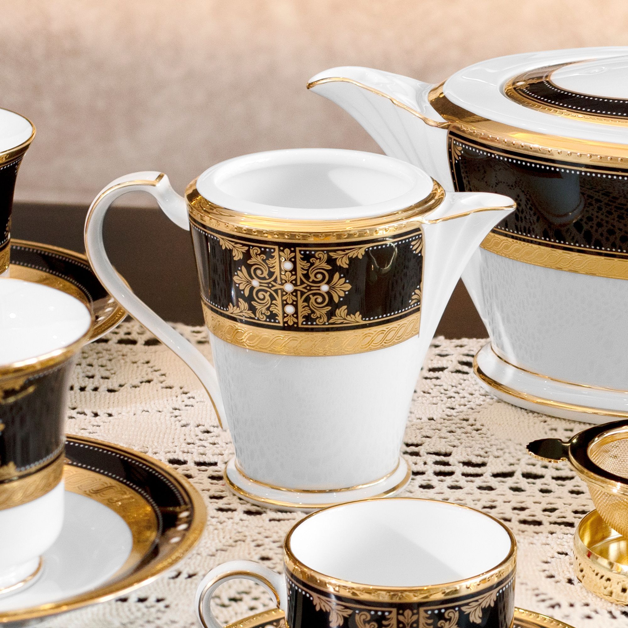 Bình (hũ) đựng sữa dung tích 290ml sứ xương Nhật Bản | Noritake Evening Majesty 4818J - 59528