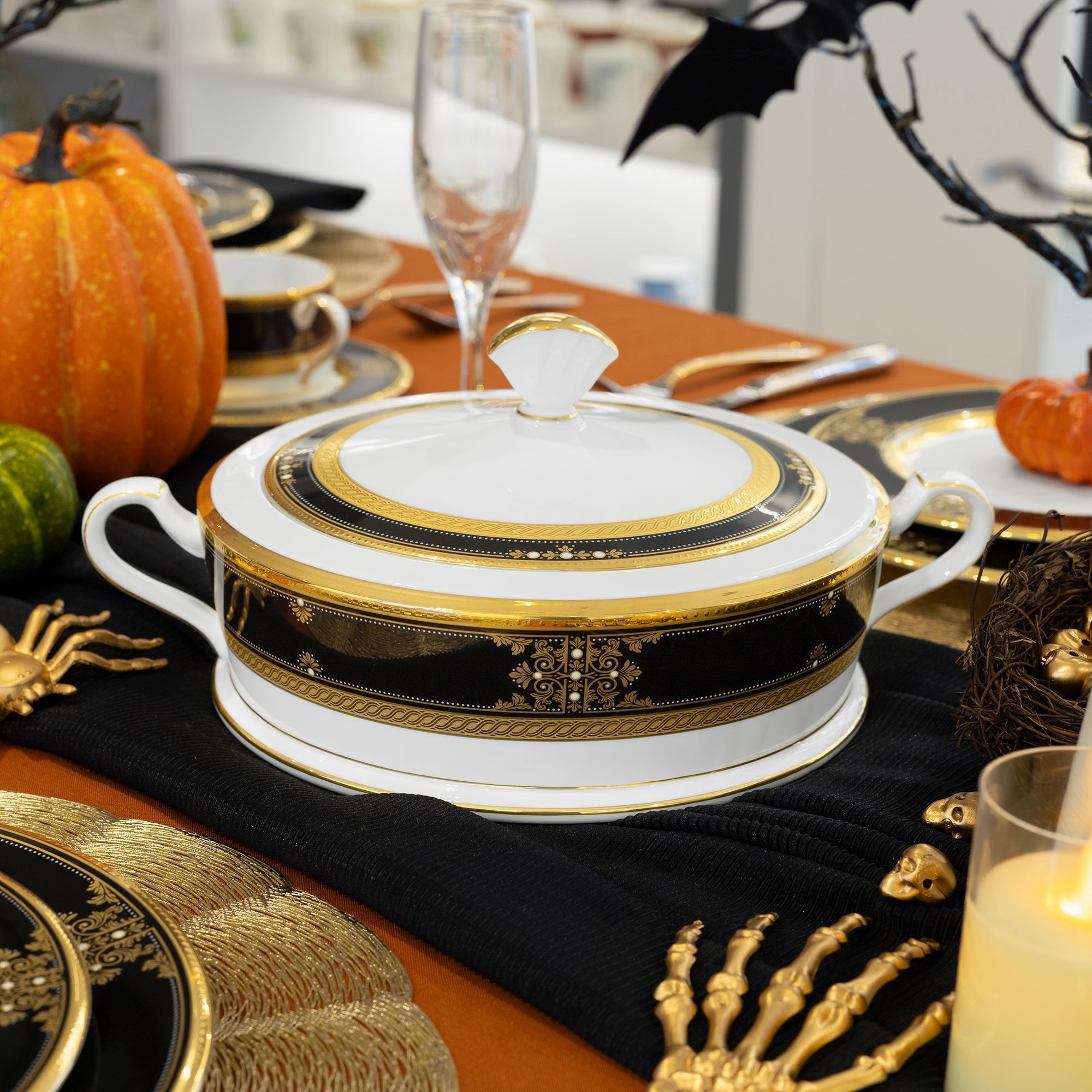 Âu cơm (thố cơm) có nắp dung tích 1.980ml sứ xương Nhật Bản | Noritake Evening Majesty 4818J - 59529