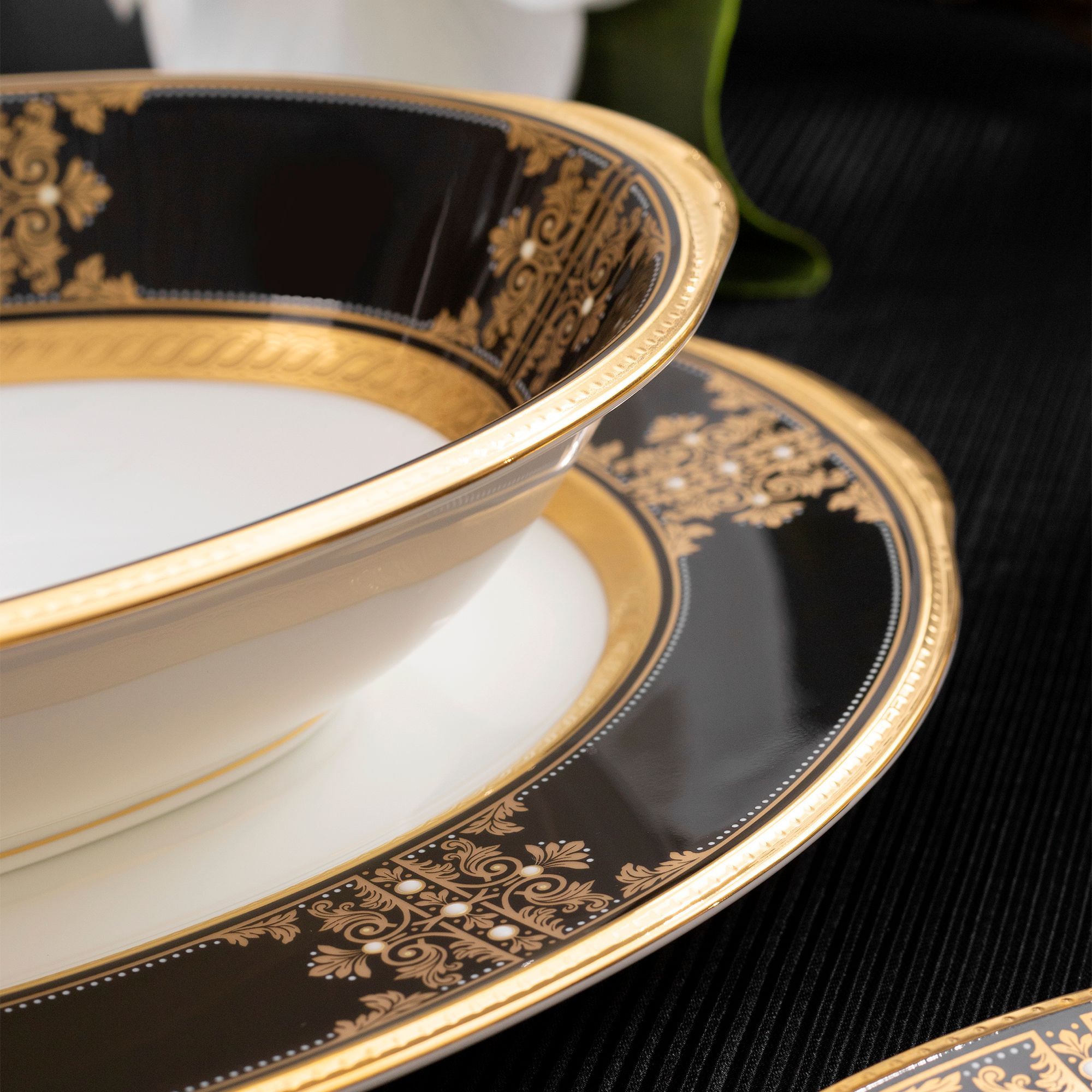 Bát canh (tô canh) Oval dài 25,8cm dung tích 950ml sứ xương Nhật Bản | Noritake Evening Majesty 4818J - 59538