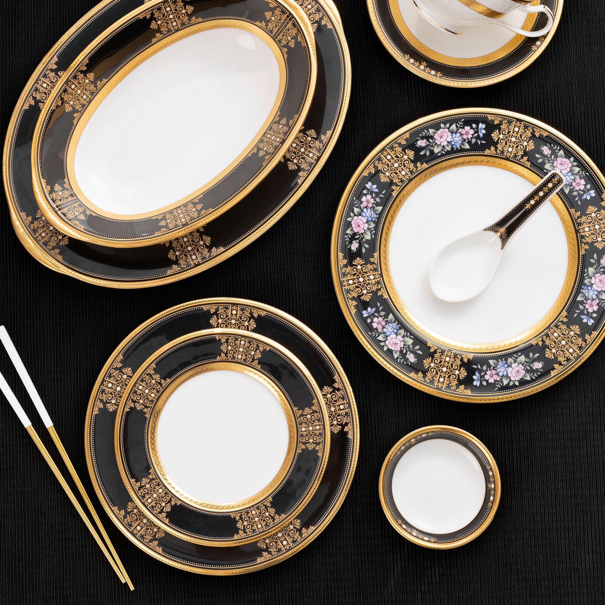 Đĩa tròn 9,5cm đựng nước chấm, gia vị sứ xương Nhật Bản | Noritake Evening Majesty 4818J - 59714