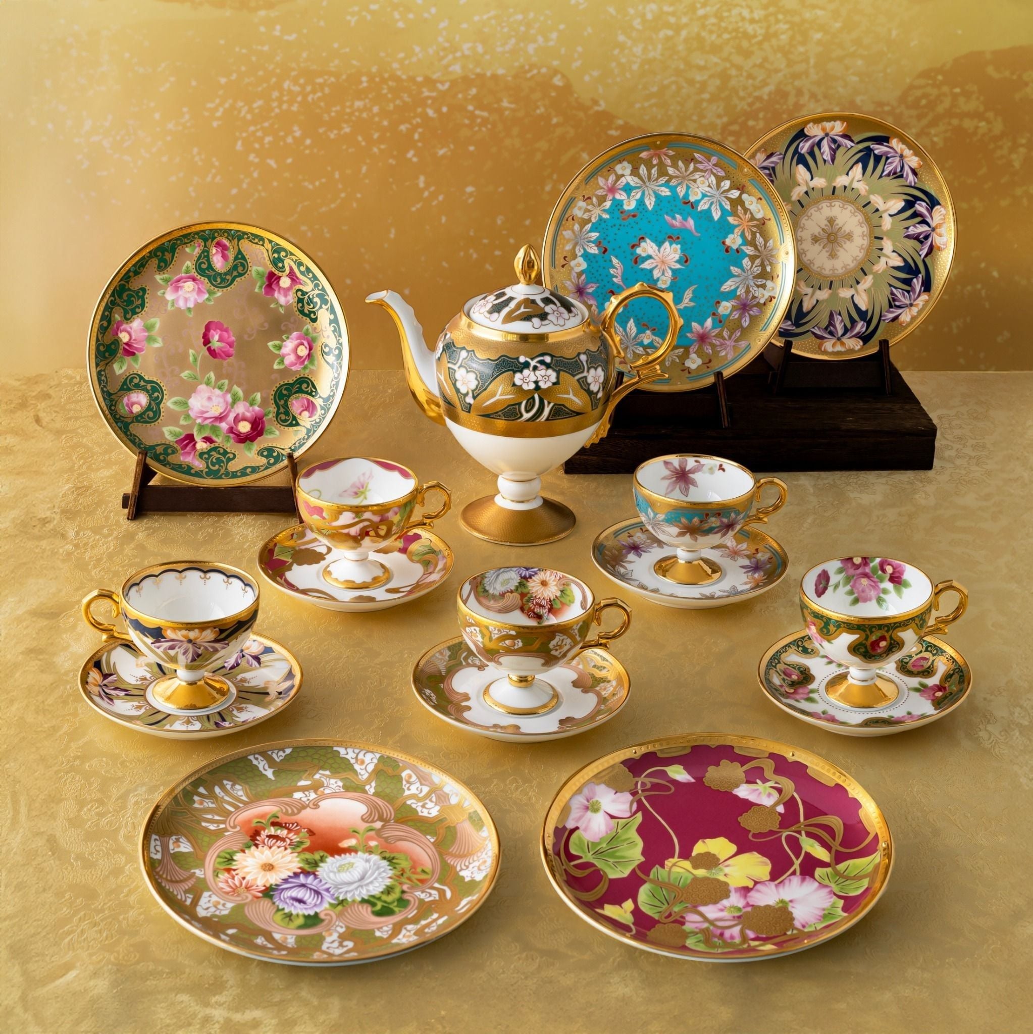 Bộ ấm chén trà 16 món sứ xương Nhật Bản | Noritake Wabana 4662J - T17ANEW