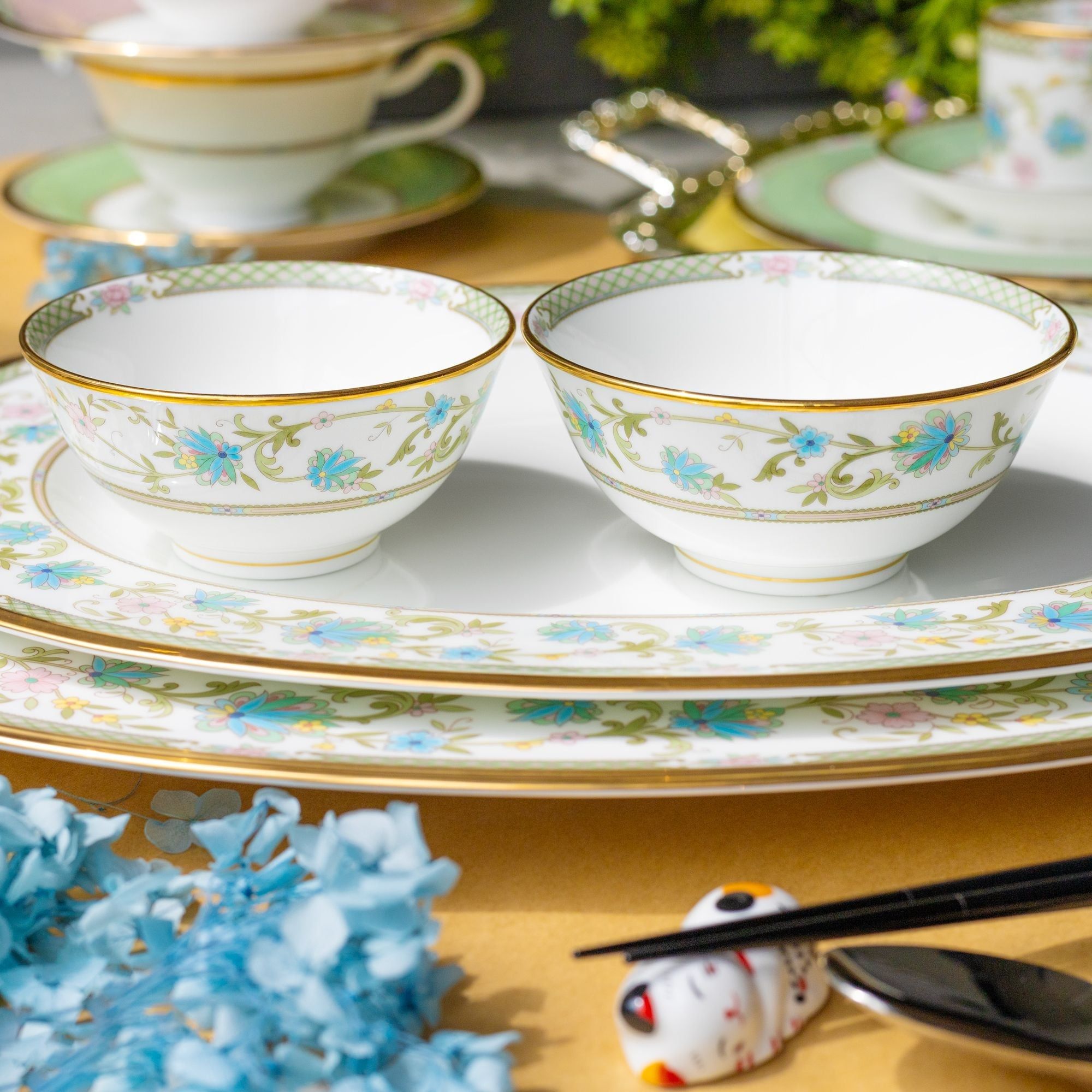 Bát (chén) 10,5cm dung tích 210ml đựng nước chấm, soup sứ xương Nhật Bản | Noritake Yoshino 9983J - 50184