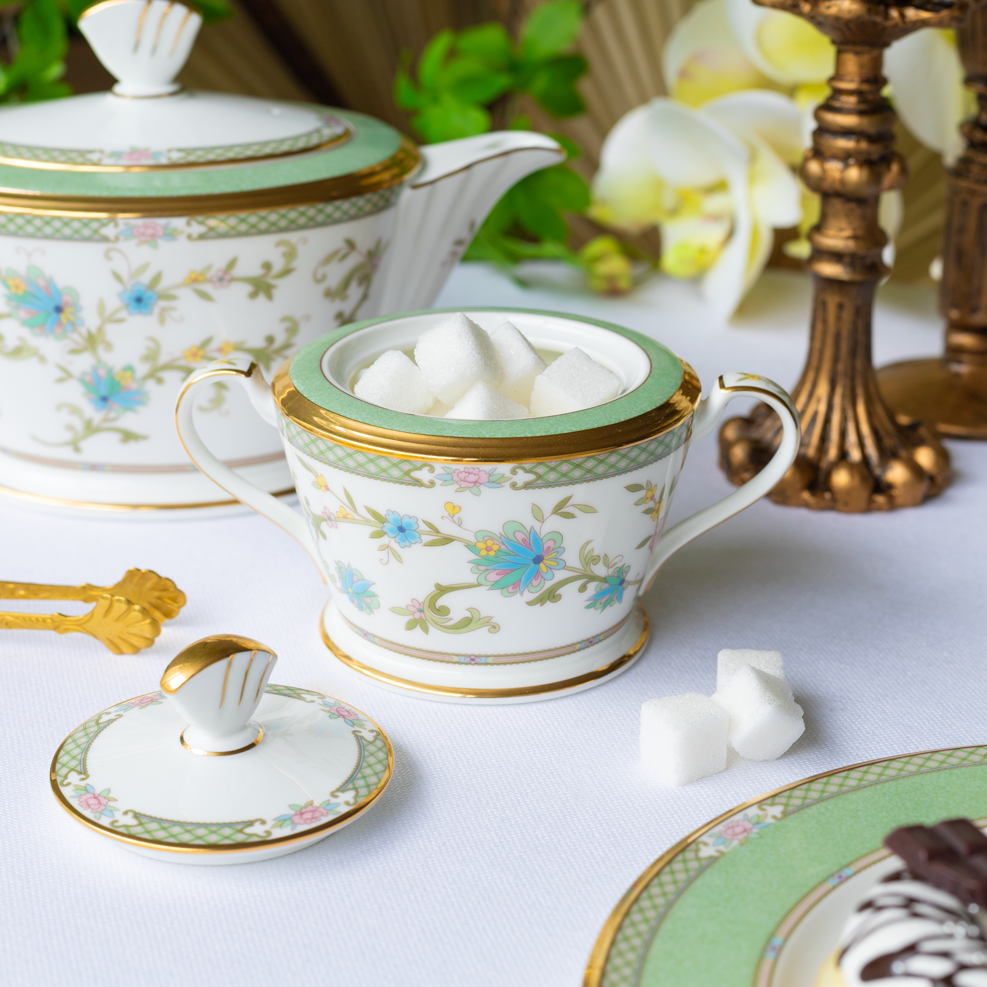 Bình (hũ) đường có nắp đậy dung tích 250ml sứ xương Nhật Bản | Noritake Yoshino 9983J - 59527