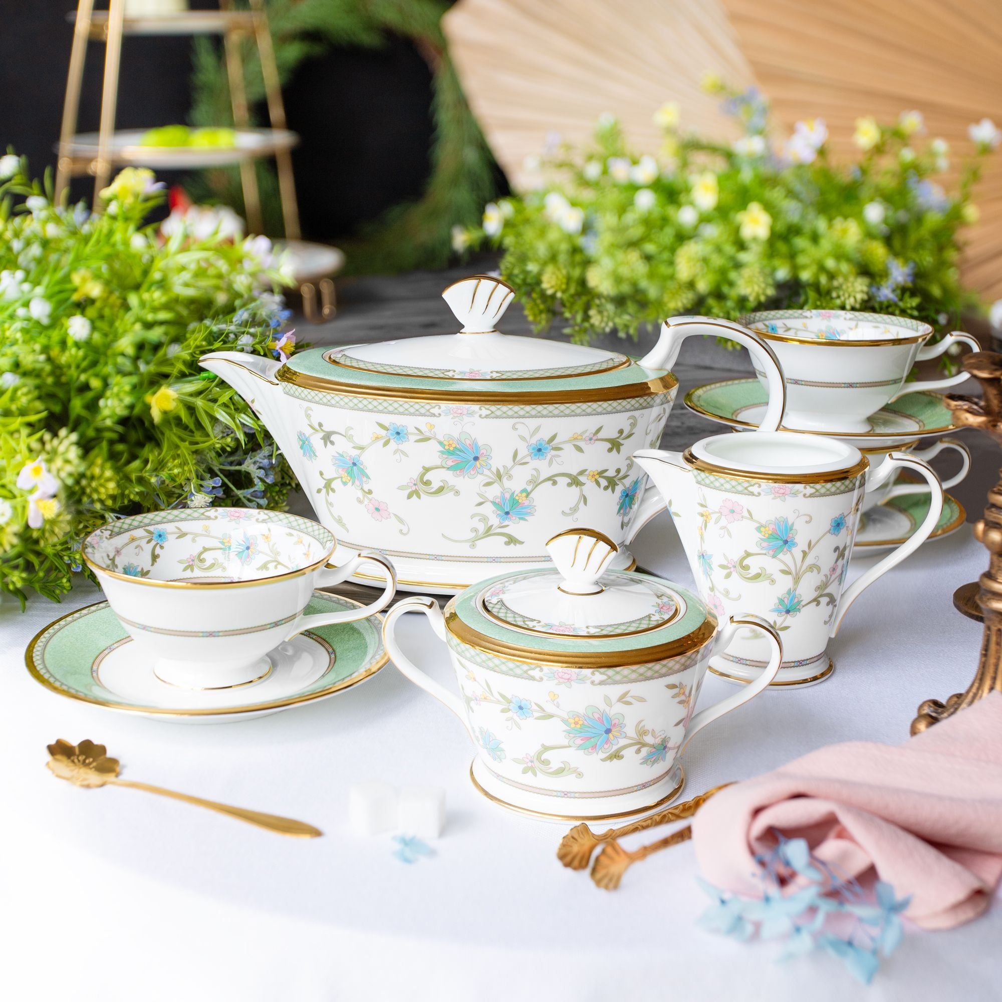 Ấm trà (bình trà) dung tích 1.440ml sứ xương Nhật Bản | Noritake Yoshino 9983J - 59523