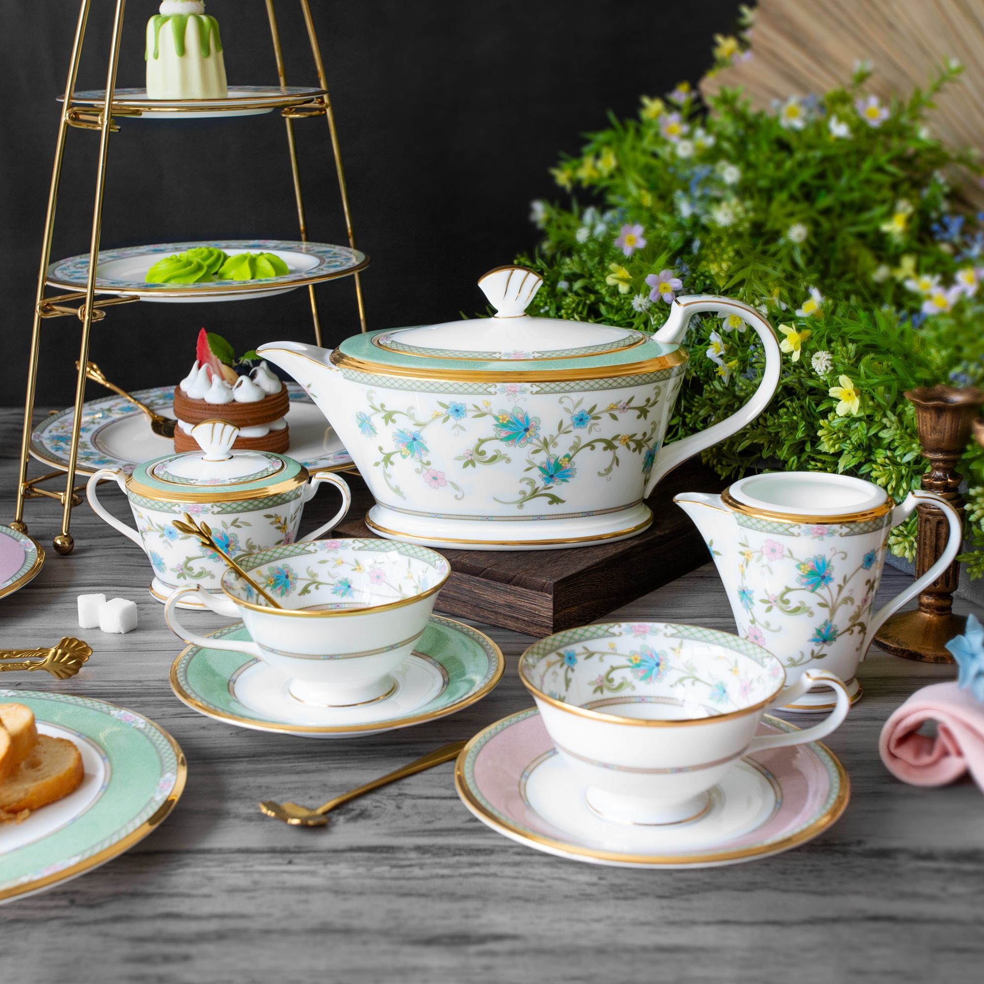 Ấm trà (bình trà) dung tích 1.440ml sứ xương Nhật Bản | Noritake Yoshino 9983J - 59523