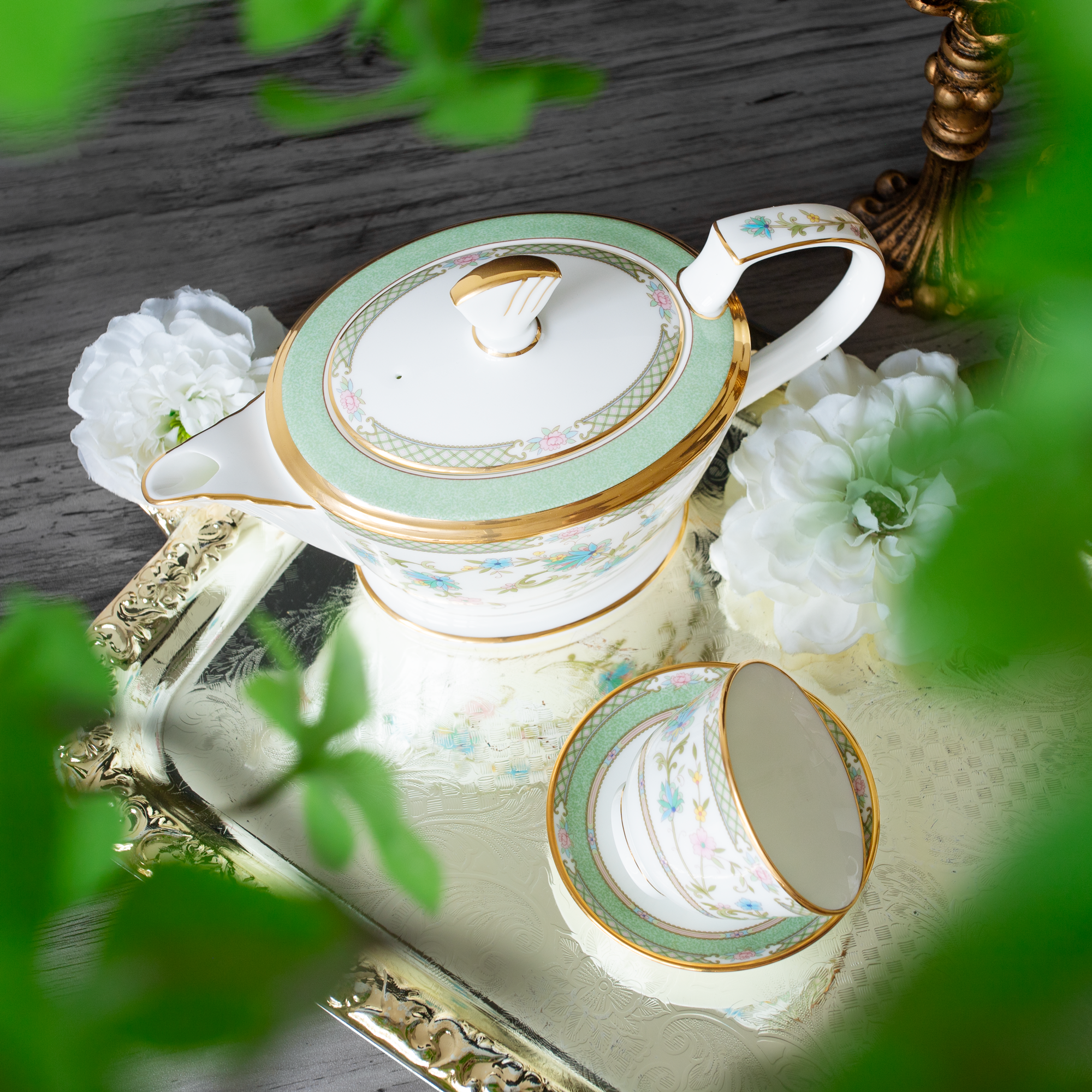 Ấm trà (bình trà) dung tích 880ml sứ xương Nhật Bản | Noritake Yoshino 9983J - T59563