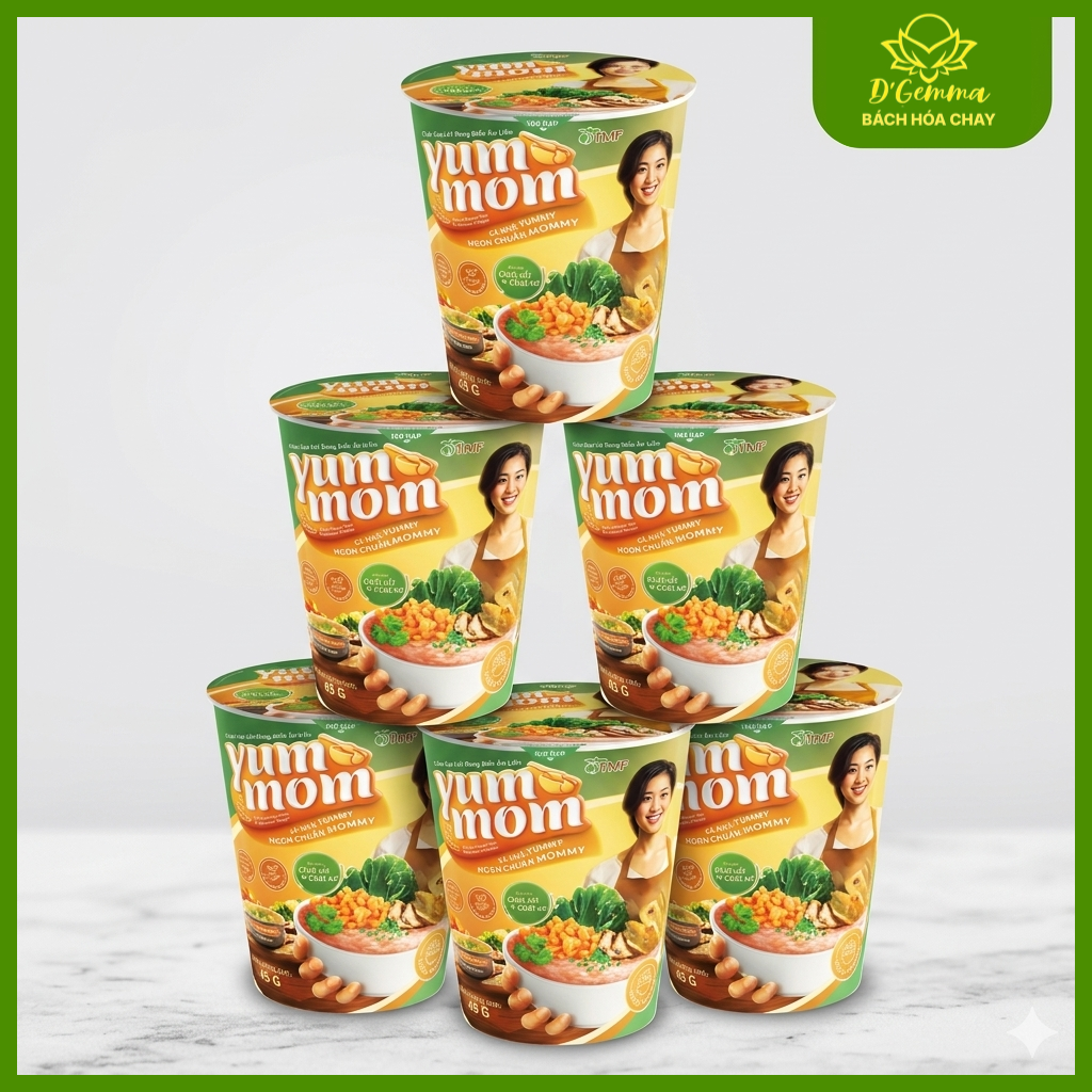 COMBO 5 LY CHÁO GẠO LỨT RONG BIỂN YUMMOM DINH DƯỠNG TIỆN LỢI 