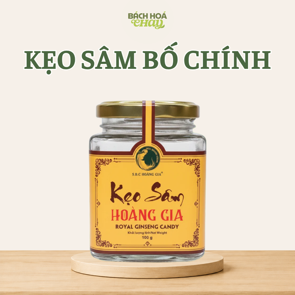  KẸO SÂM BỐ CHÍNH 100G - HOÀNG GIA 