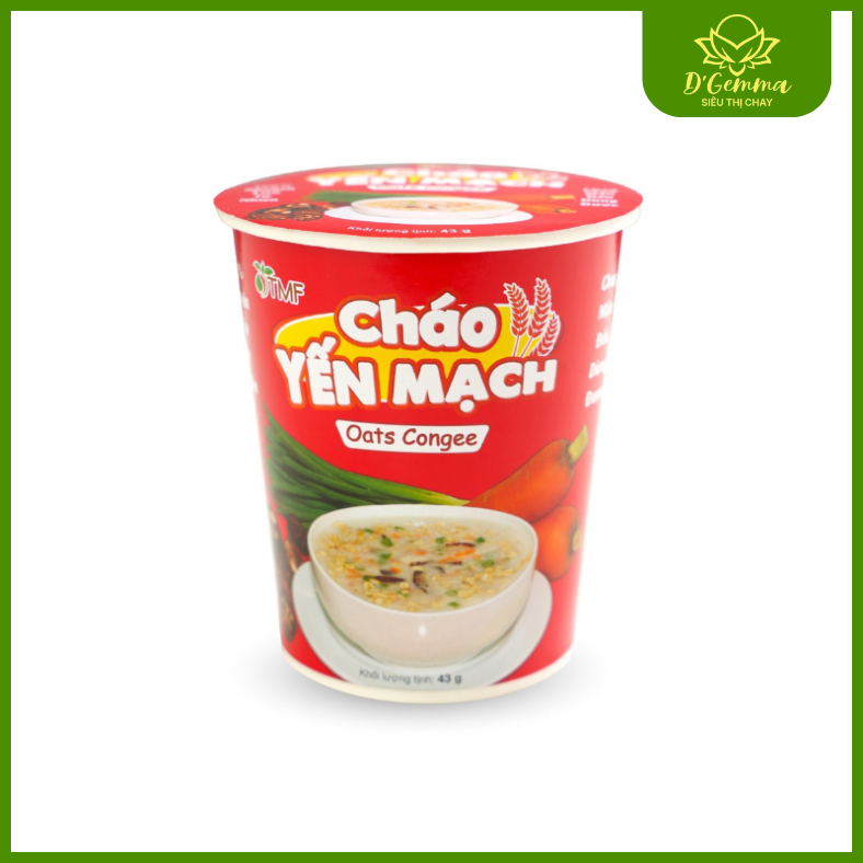  Cháo Yến Mạch Gạo Lứt Ly 43g 