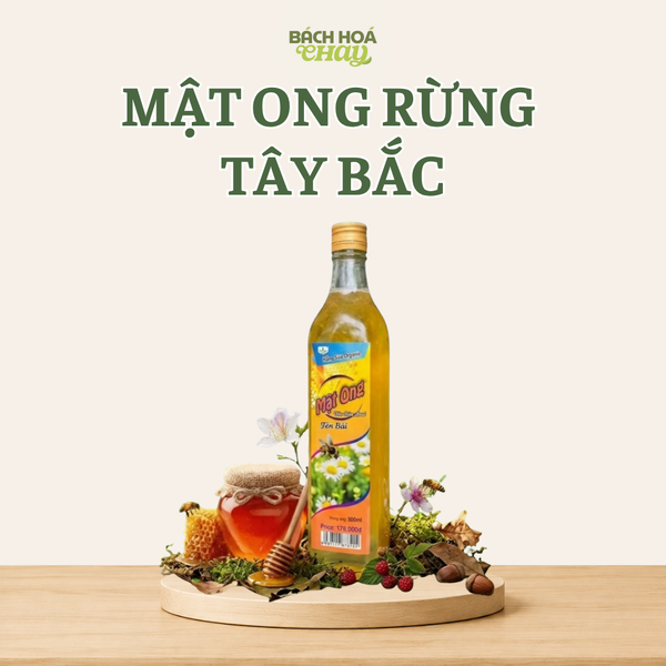  MẬT ONG RỪNG TÂY BẮC 500ML- THƠM ĐẬM VỊ HOA RỪNG TỰ NHIÊN 