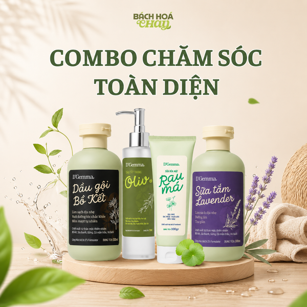  COMBO CHĂM SÓC TOÀN DIỆN – BỘ 4 SẢN PHẨM CHĂM SÓC CÁ NHÂN 