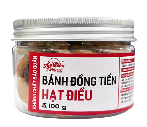  Bánh Đồng Tiền Hạt Điều 100g - Cashew & Nuts Cookie 