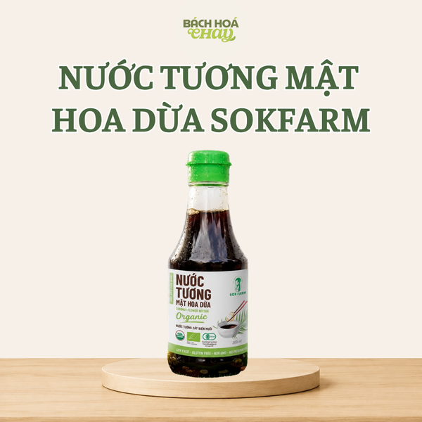  NƯỚC TƯƠNG MẬT HOA DỪA SOKFARM - DÒNG ÍT MUỐI 